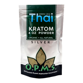 4oz OPMS Silver Green Vein Thai Kratom Extract Powder
