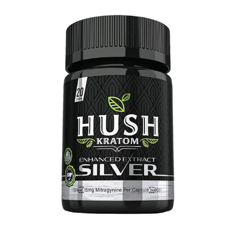 20Ct Silver Extract Kratom Capsules Hush